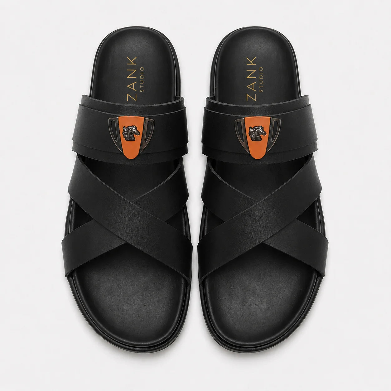 Obsidian Cross-Strap Slides