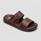 ZANK Men's leather Sandals – Premium Double Strap Slides