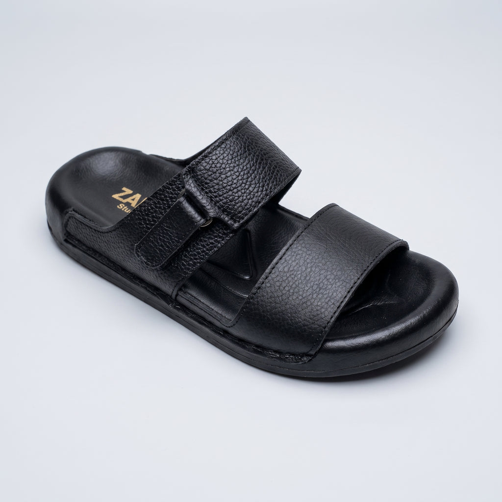 ZANK Men's leather Sandals – Premium Double Strap Slides