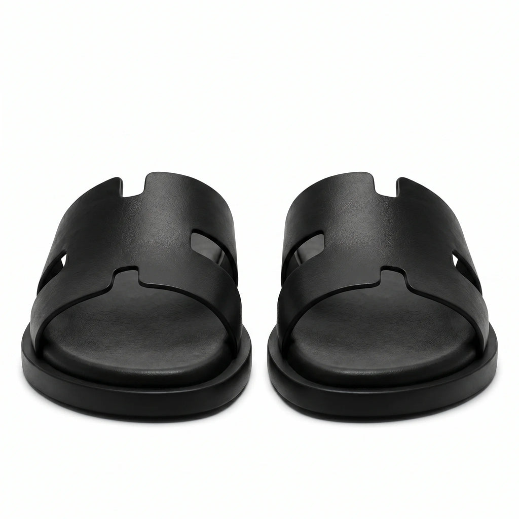 Izmir Black Leather Sandals