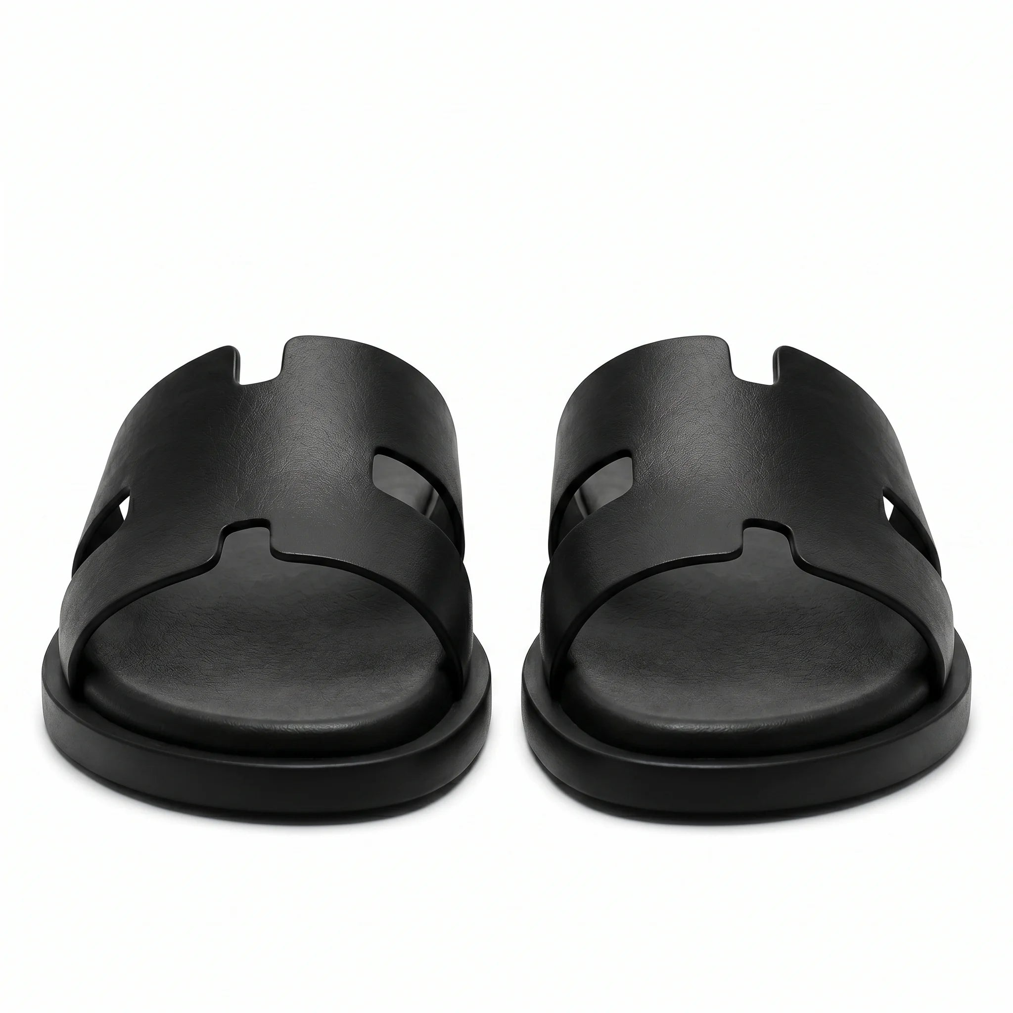 Izmir Black Leather Sandals