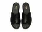 Izmir Black Leather Sandals