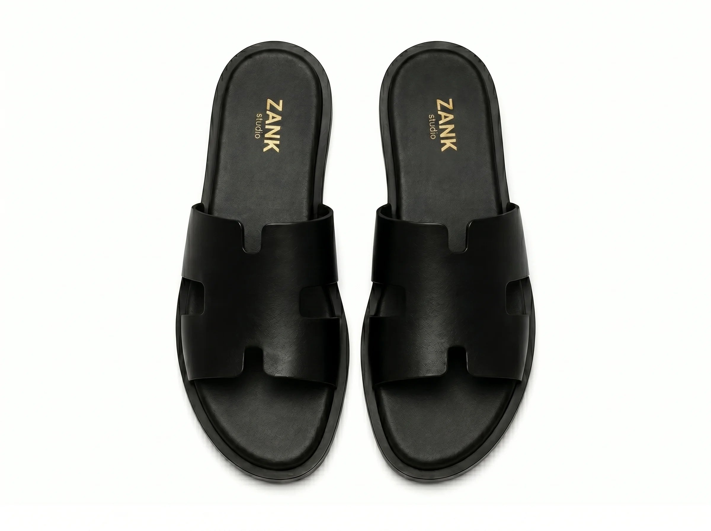 Izmir Black Leather Sandals