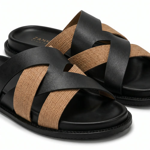 Obsidian Cross-Strap Slides