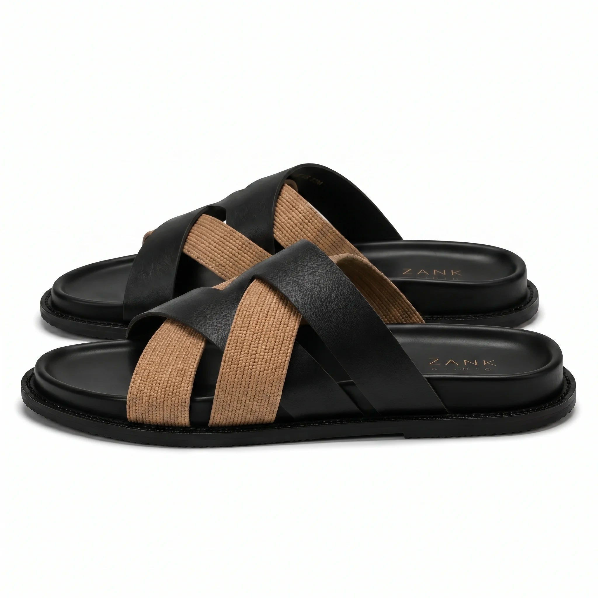Obsidian Cross-Strap Slides