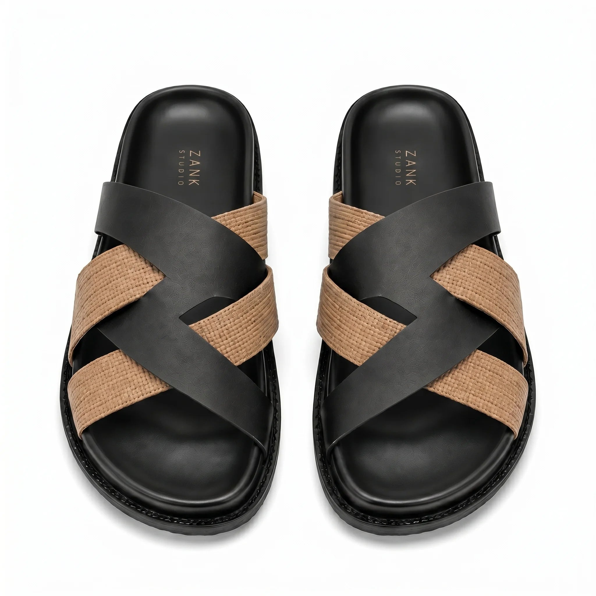Obsidian Cross-Strap Slides