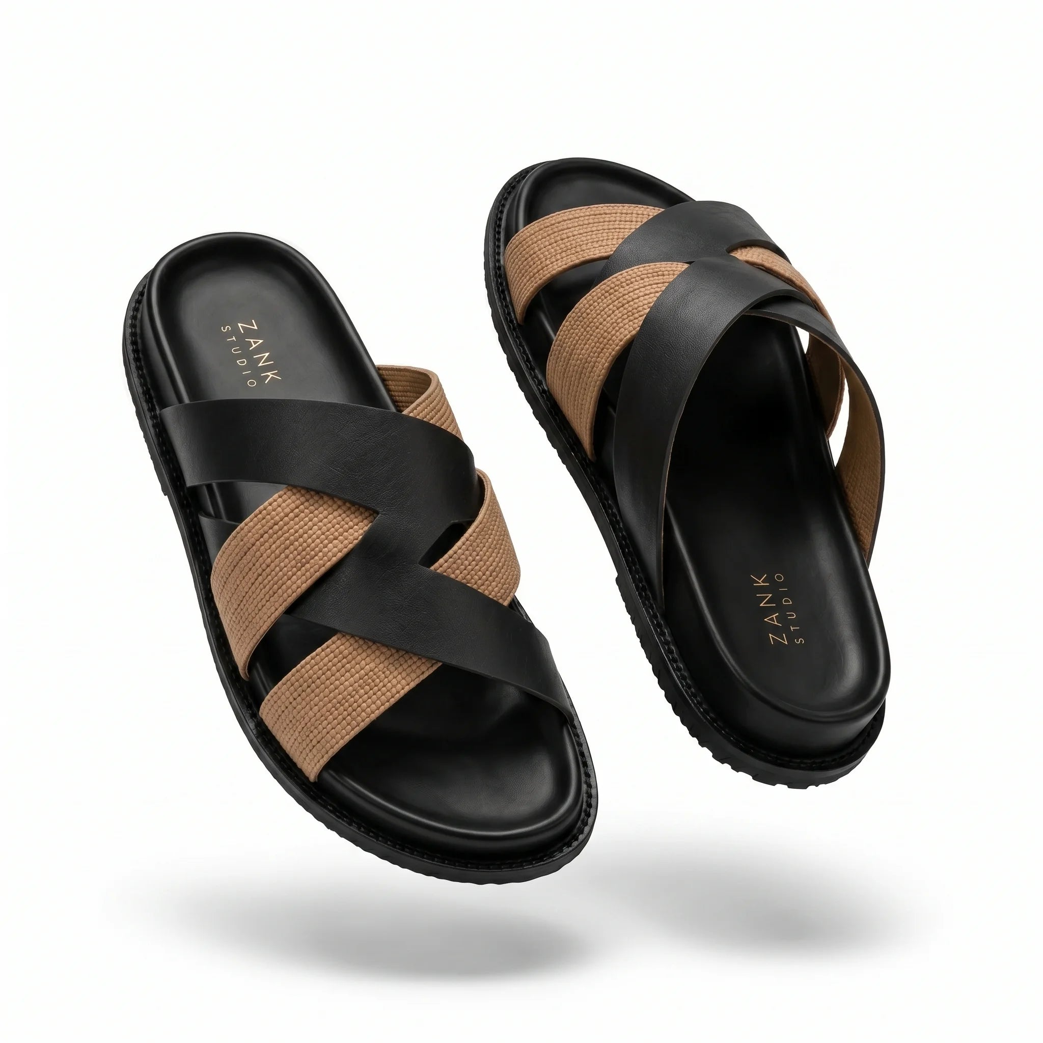 Obsidian Cross-Strap Slides